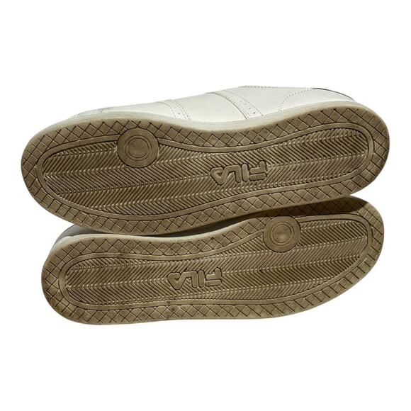 Fila White Leather Low Top Sneakers Men's Size 11.5 Classic Tennis Court Casual - Picture 8 of 8